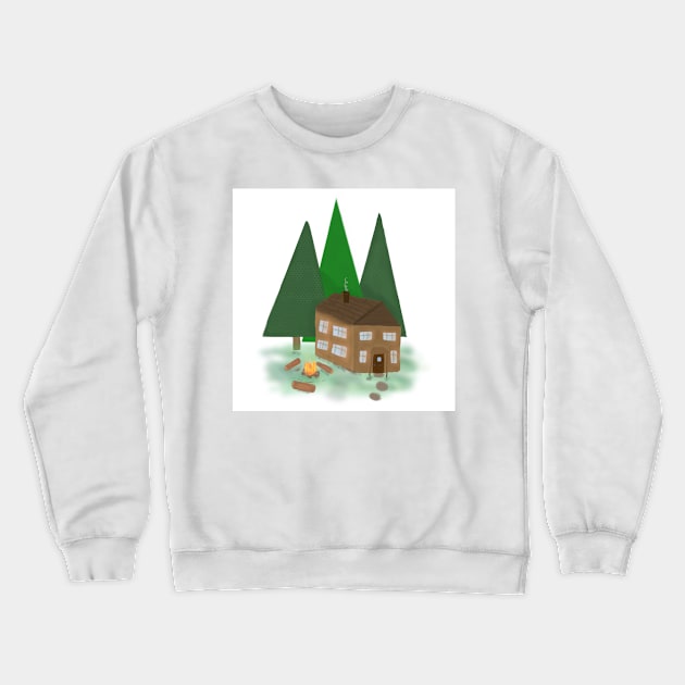 House in the woods Crewneck Sweatshirt by Charlotsart